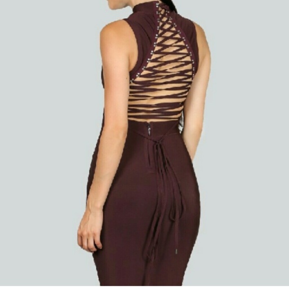 Wine bandage dress - Picture 2 of 4